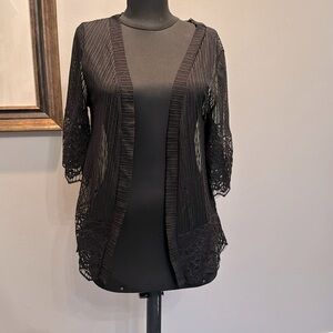 Aibrou sheer lace cardigan S NWT